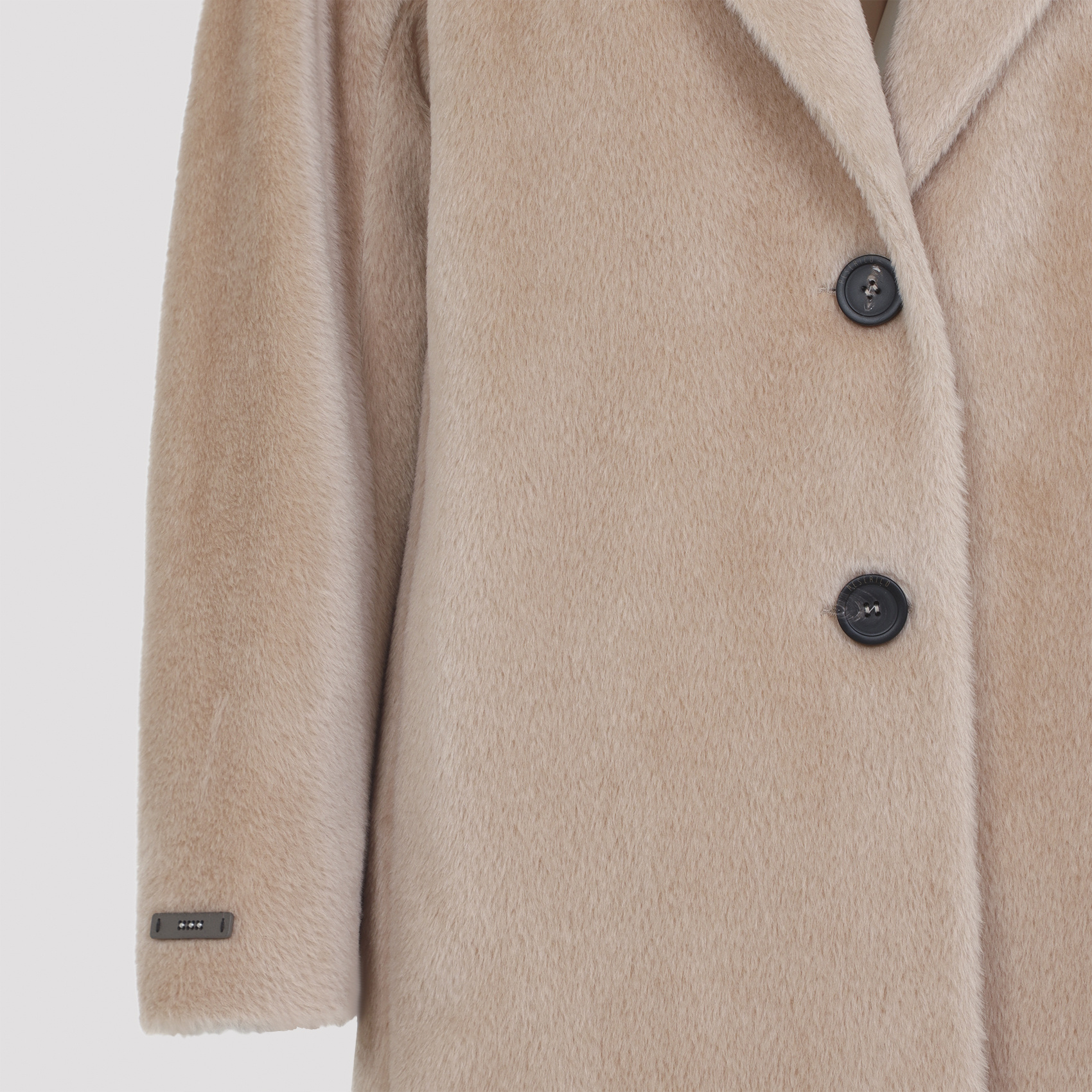 Peserico Mid-length Tailored Coat In Alpaca Blend In Multi