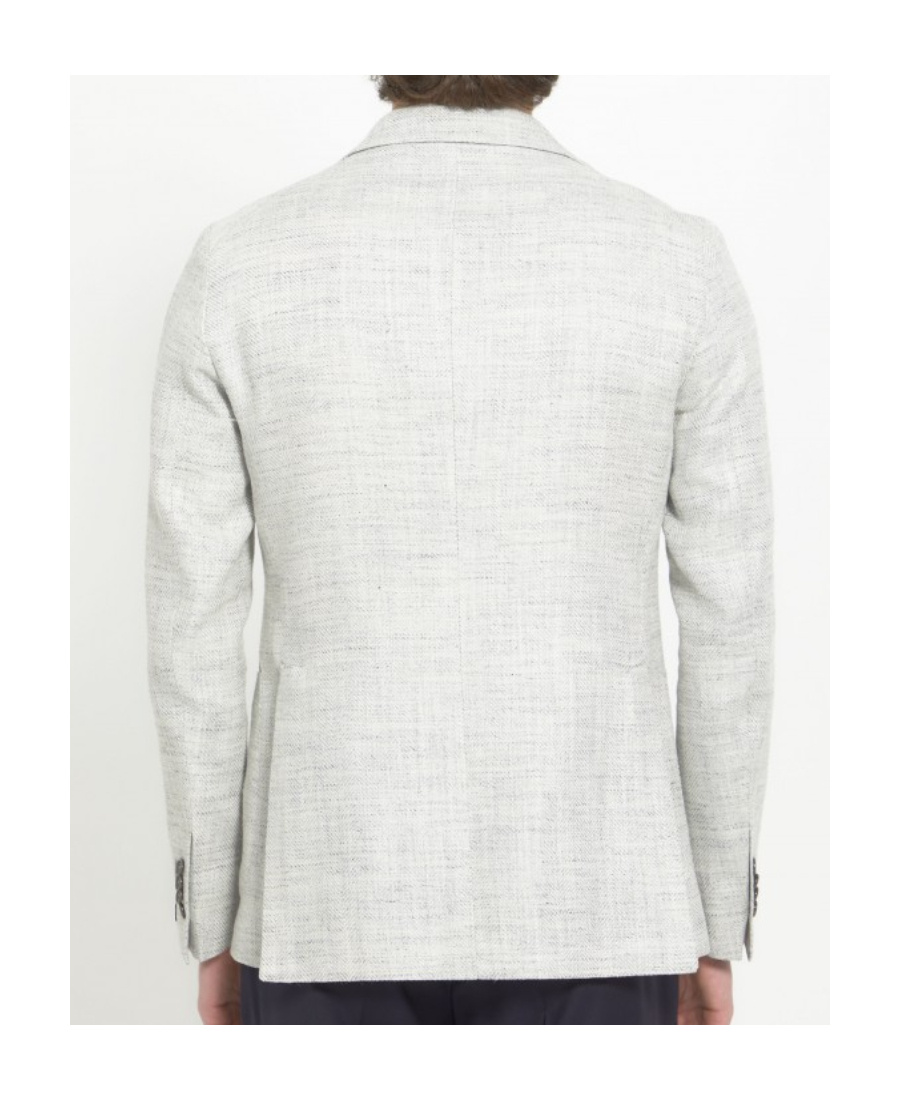 Tagliatore Pointed Lapel Long-sleeved Suit Jacket In White