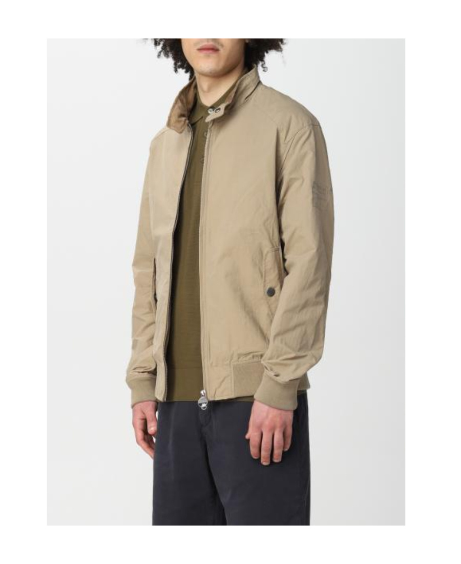 Barbour Zip-up Bomber Jacket In Brown