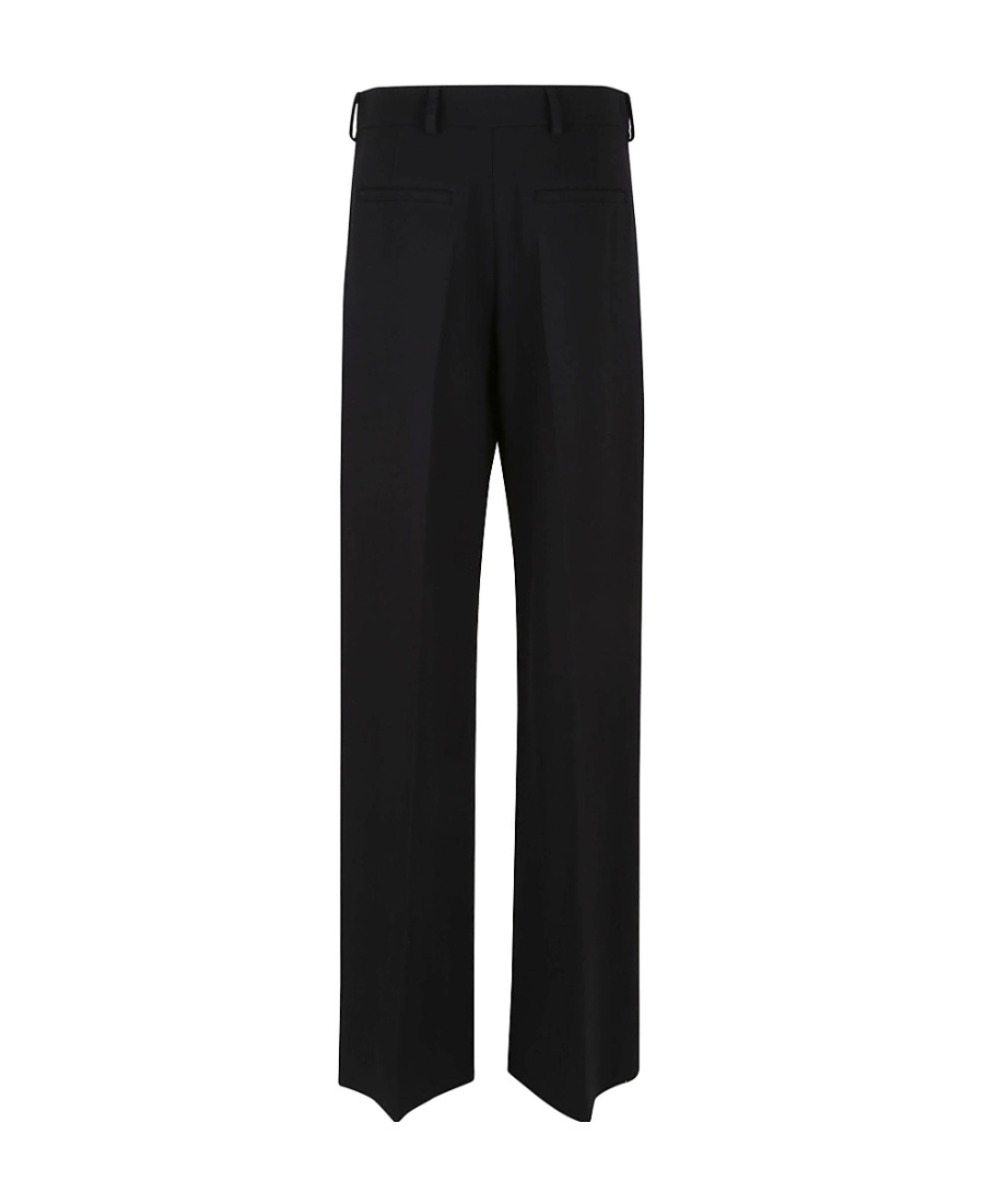 Shop Valentino High-waisted Tailored Trousers In Black