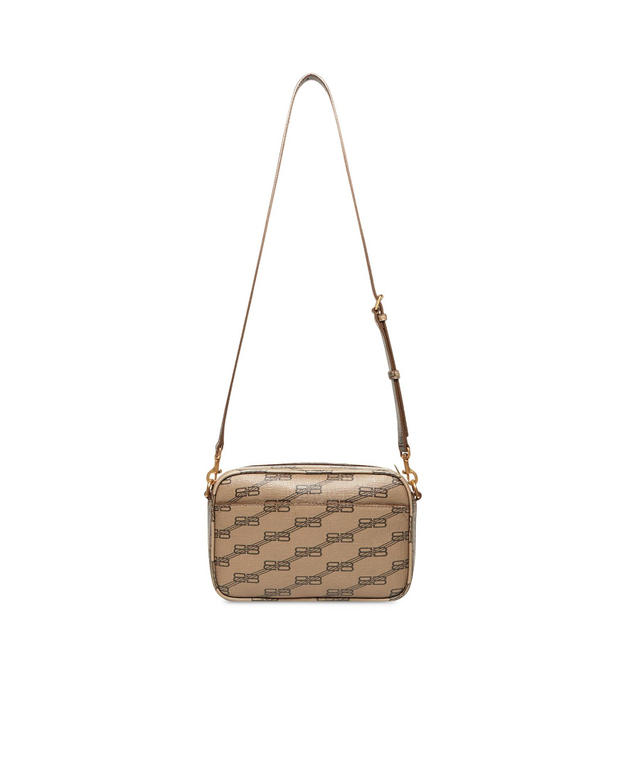 Balenciaga Signature Bb Monogram Small Camera Bag In Brown