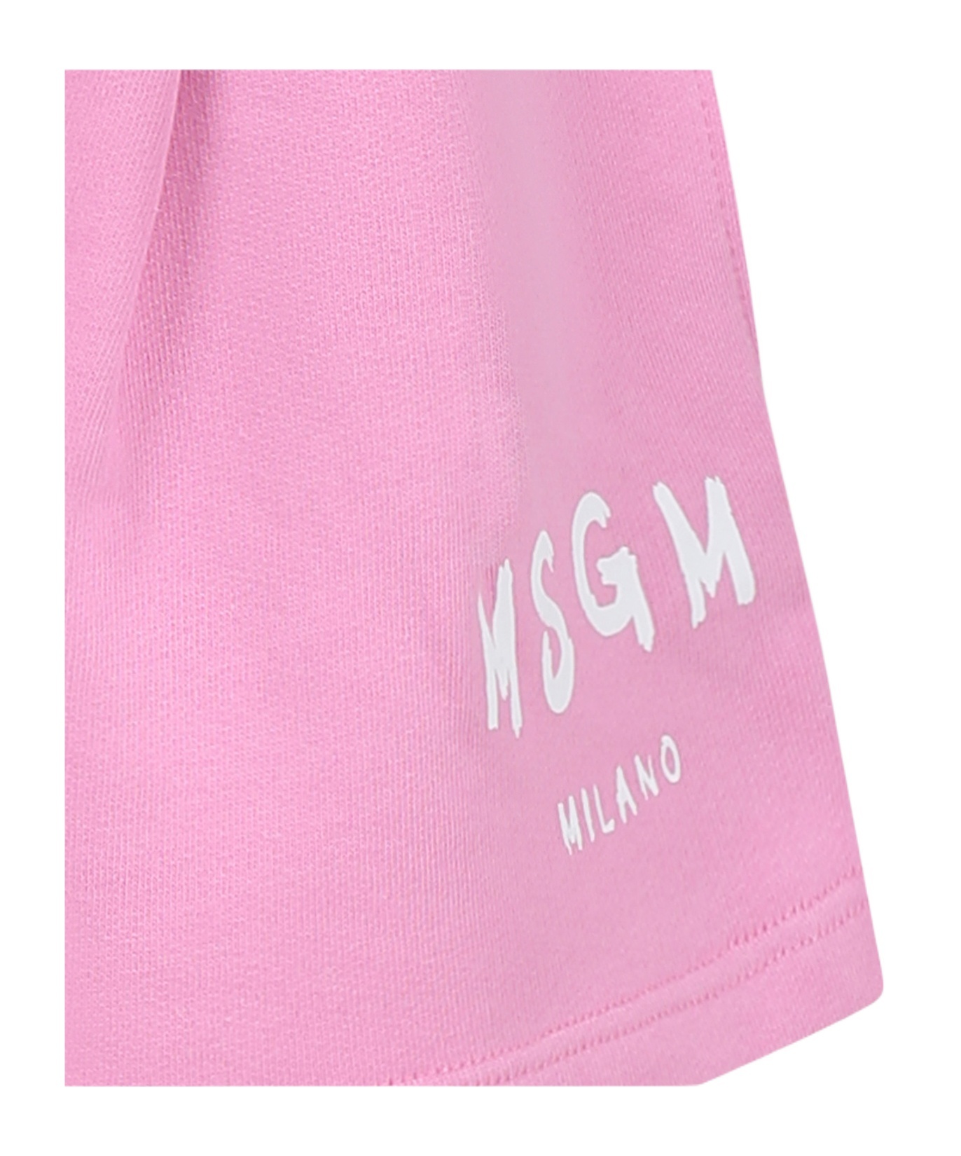 MSGM LOGO-PRINT TRACK SHORTS