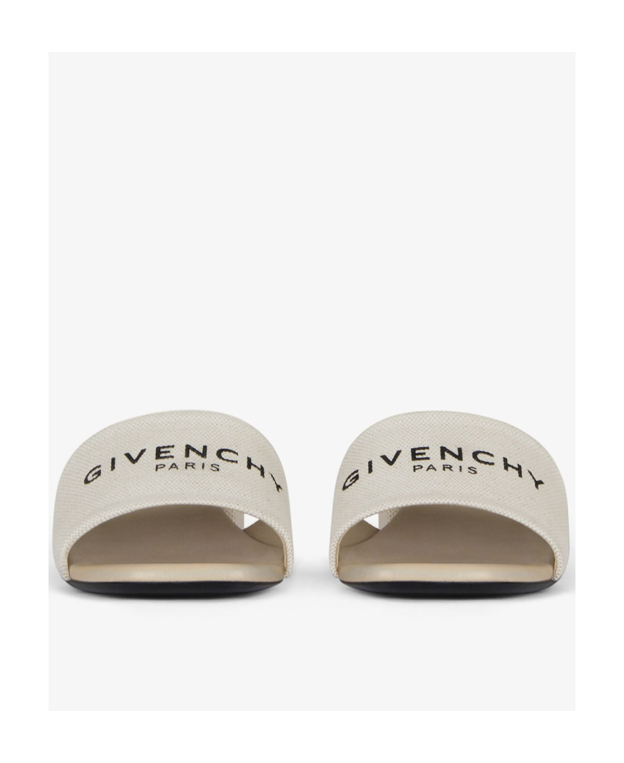 Givenchy Logo Flip-flops In White