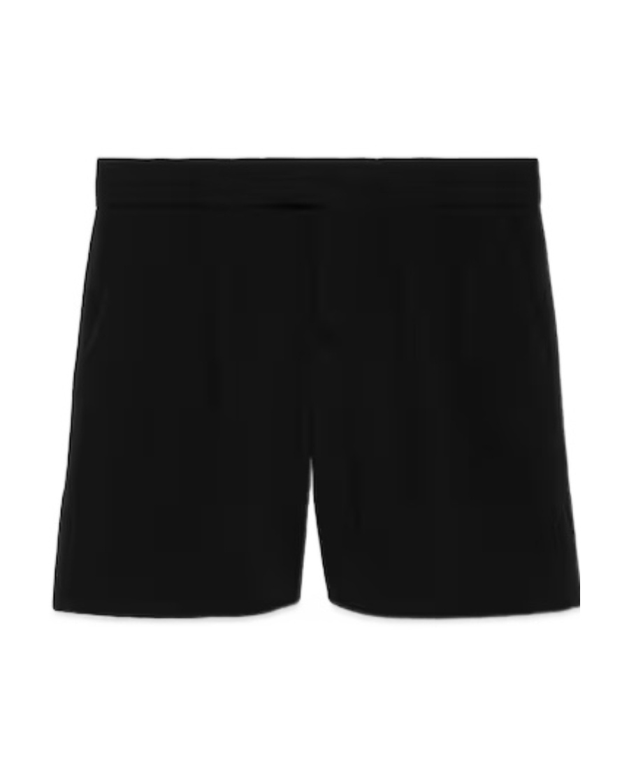 Shop Gucci Logo-appliqué Wool Shorts In Black