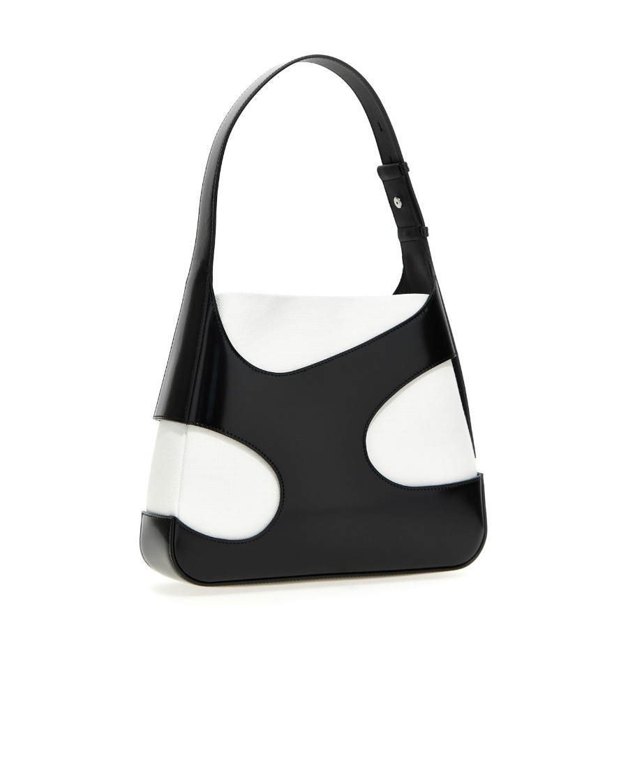Shop Ferragamo Hollowed-out Shoulder Bag In Black