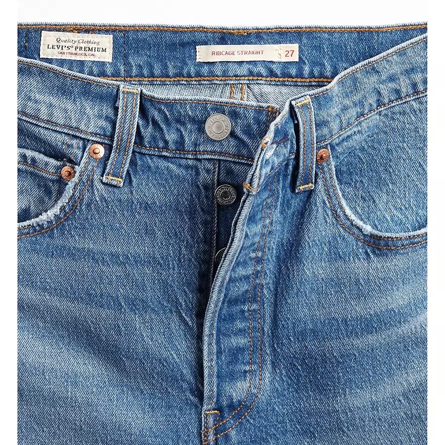 Levi's Ribcage Full Length Jeans In Blue