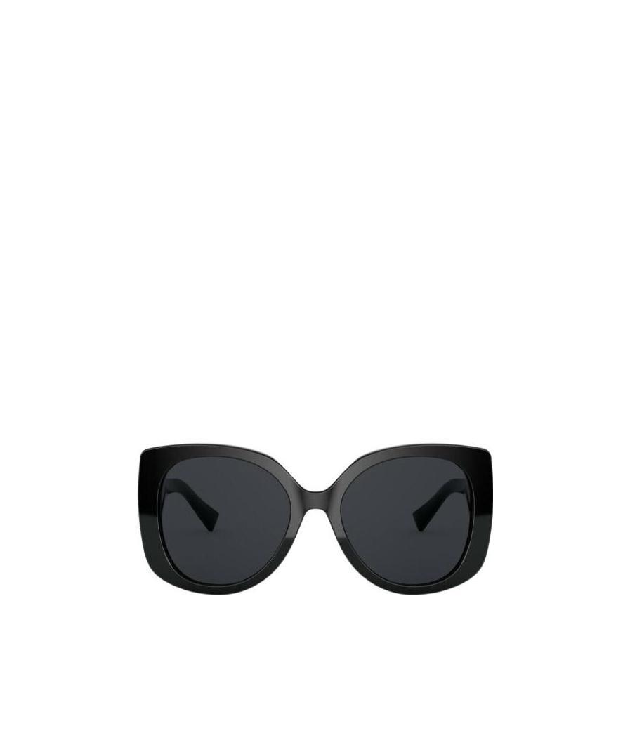 Versace Rectangular Medusa Sunglasses In Black