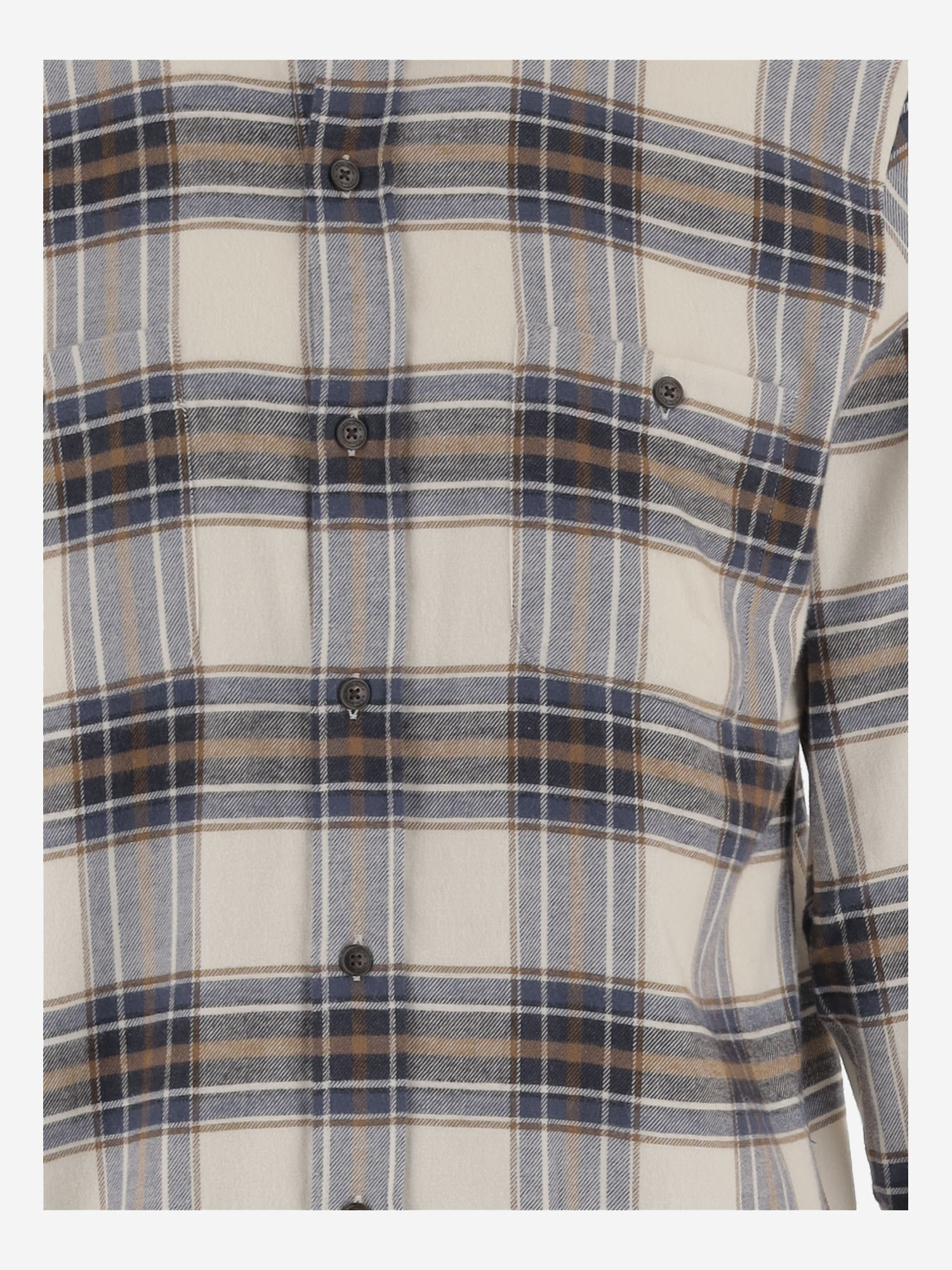 Woolrich Check-pattern Flannel Shirt In Gray