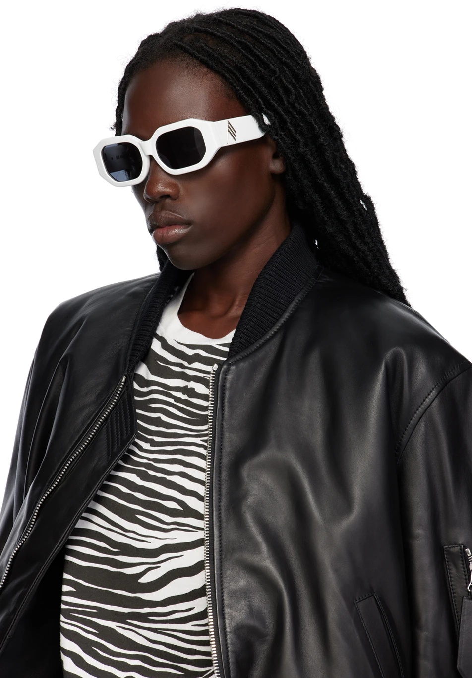 Attico The  X Linda Farrow Cooperative Sunglasses In Gray