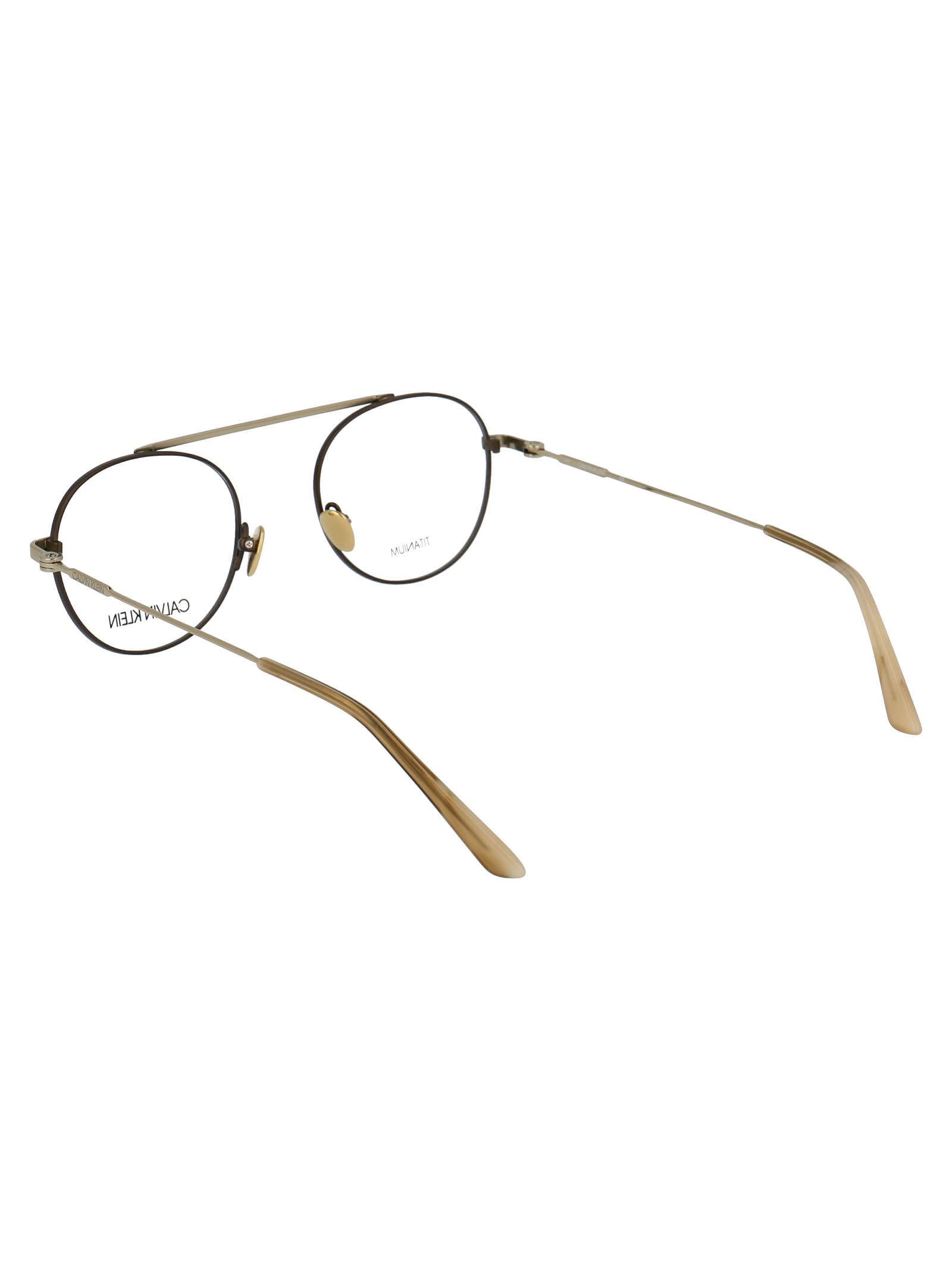 Calvin Klein Logo Flat Mirror In Nude