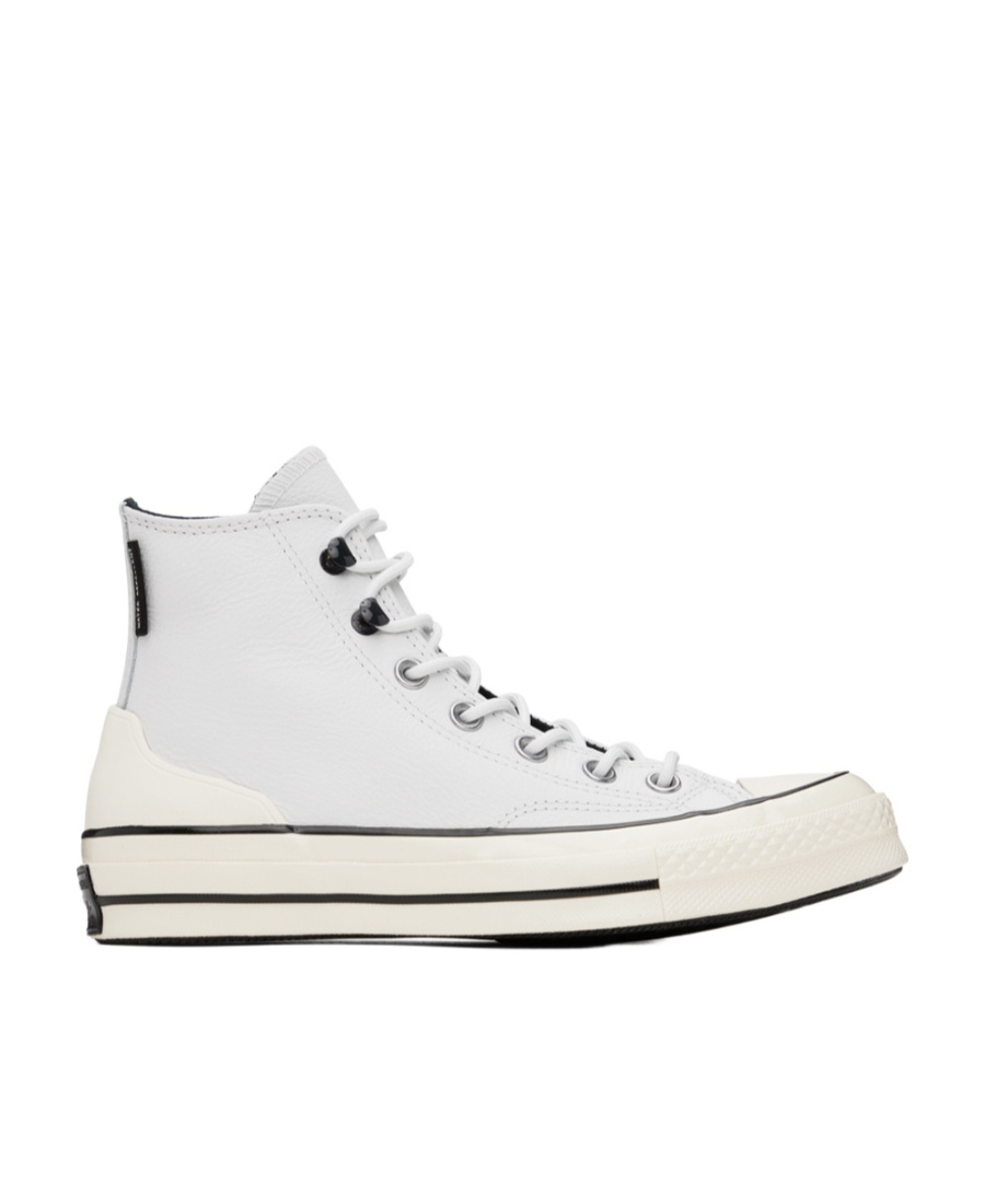 Converse Logo Decorated High-top Board Shoes In White