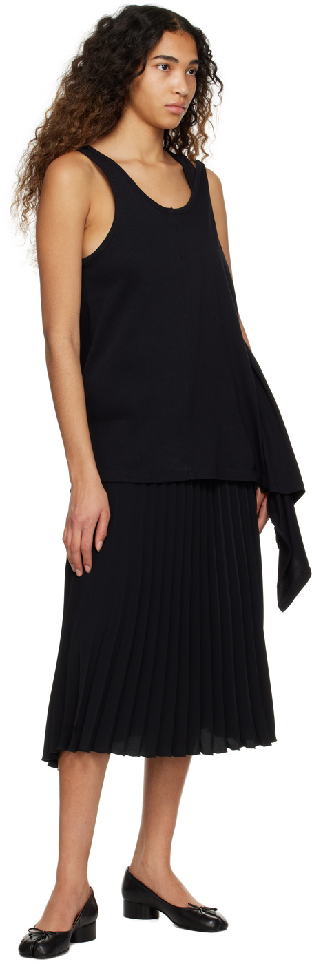 Mm6 Maison Margiela Spliced Vest In Black