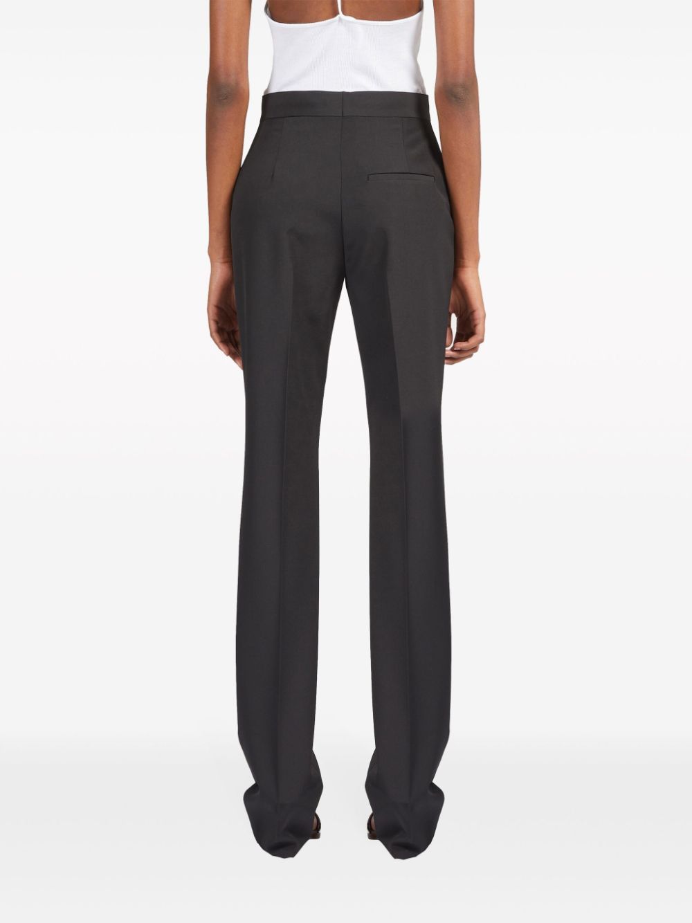 Shop Ferragamo Belt Ring Casual Pants In Black