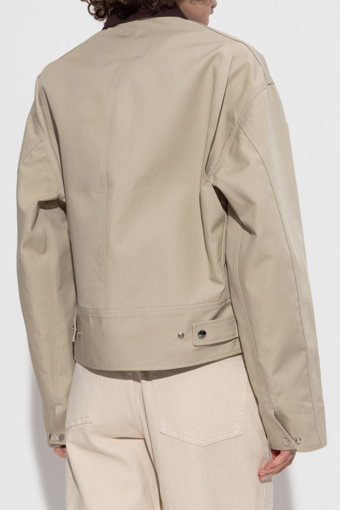 Jw Anderson Cropped Zip-front Jacket In White
