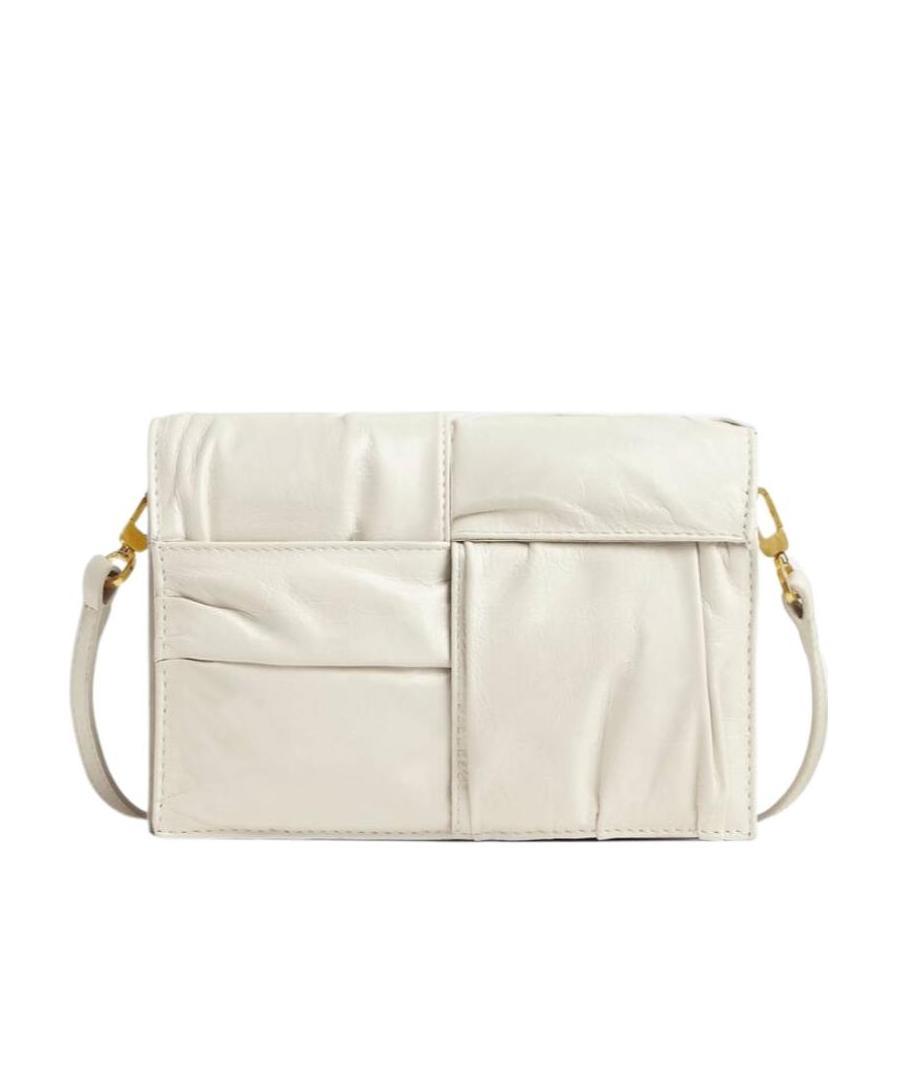 Bottega Veneta Logo Mini Shoulder Bag In White