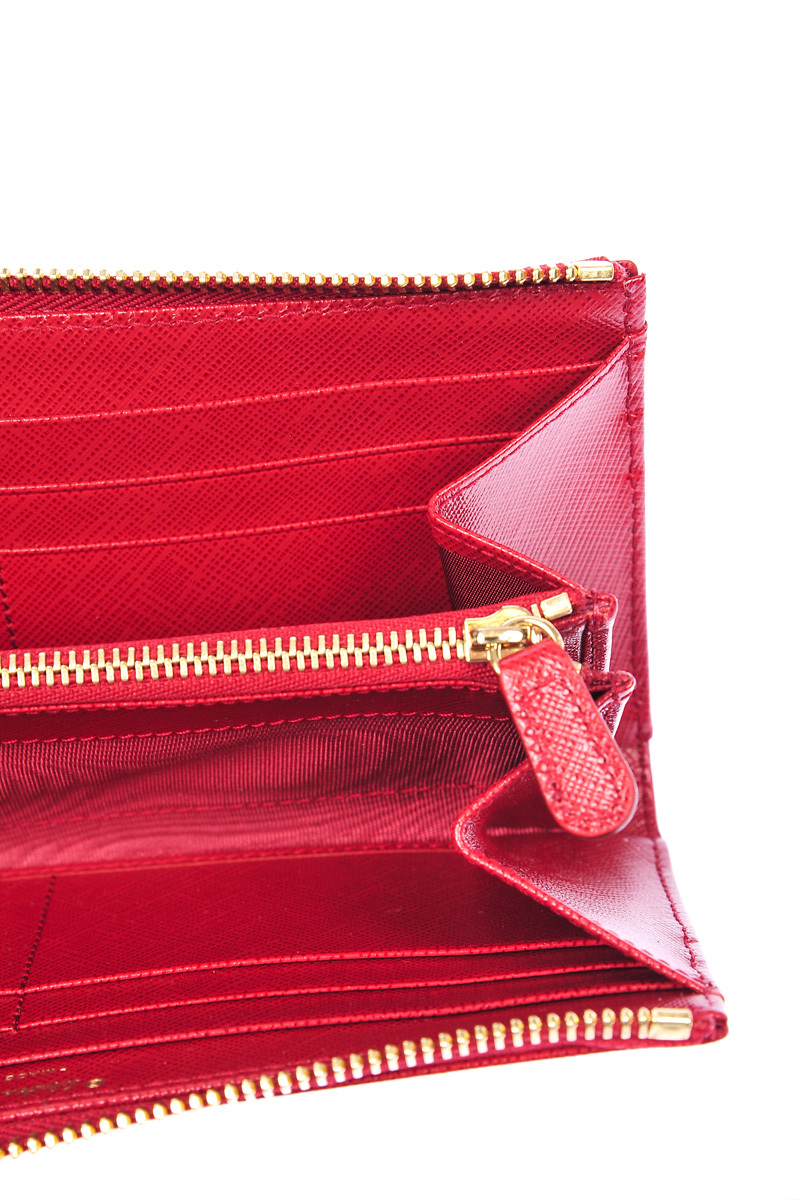 Ferragamo Logo Long Purse In Red