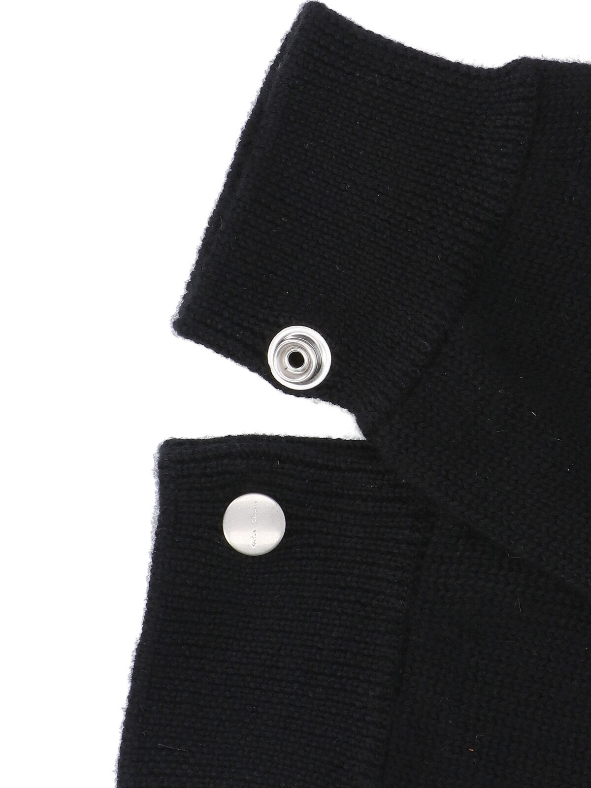 Rick Owens Fingerless Cashmere Gloves In Black