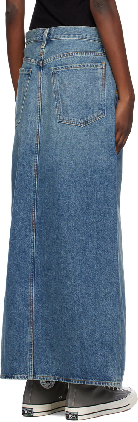 Agolde Leif Low-slung Denim Maxi Skirt