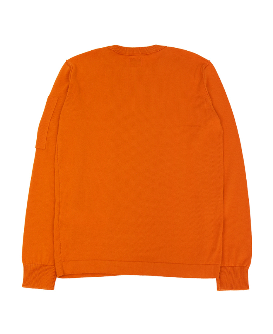 C.p. Company Logo-plaque Cotton Sweatshirt In Orange