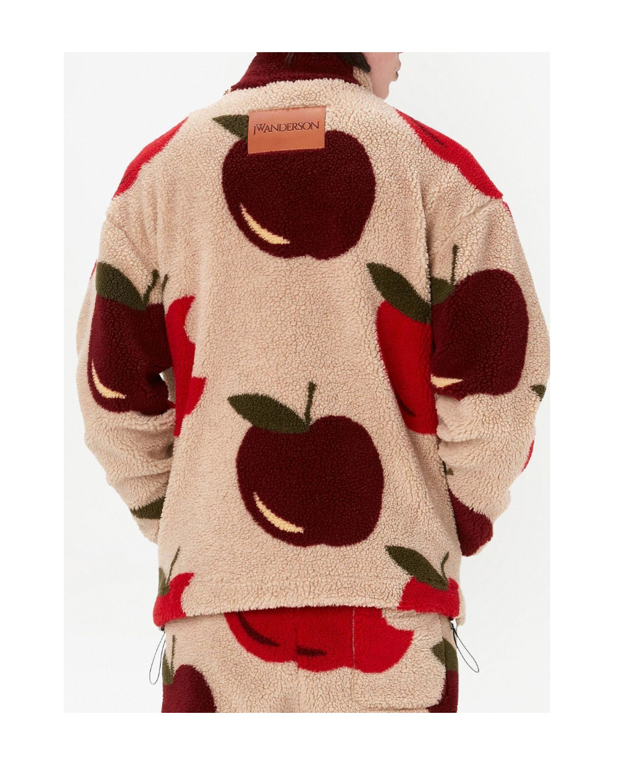 Jw Anderson Zip-fastening Fleece-texture Jacket In Nude