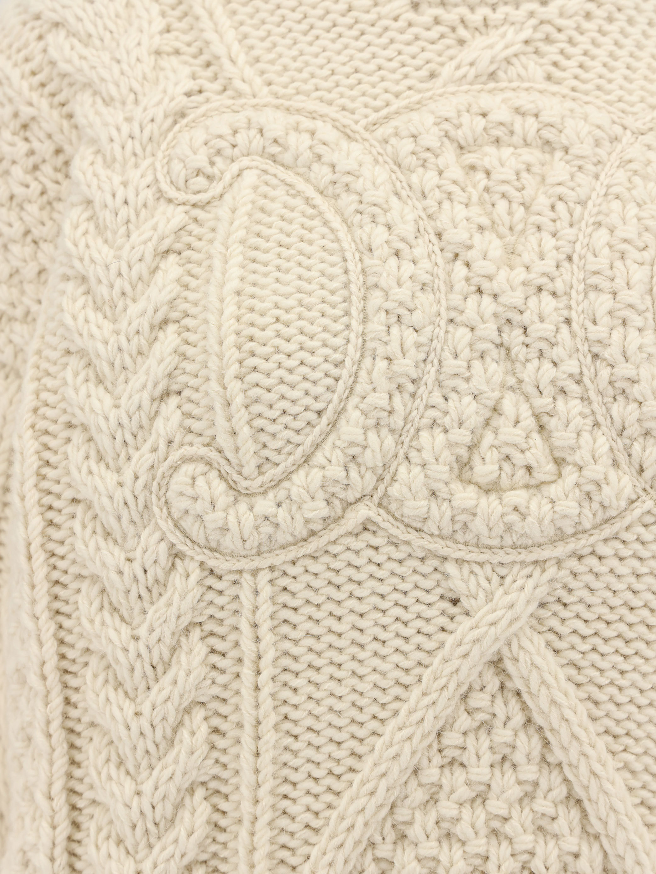 Celine Twisted Knitted Wool Sweater In Nude