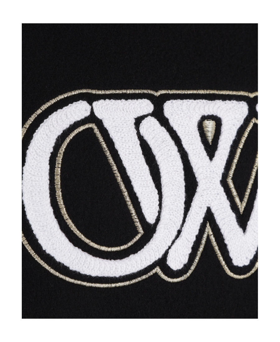 Off-white Off White™ Black Wool Blend Bomber Jacket