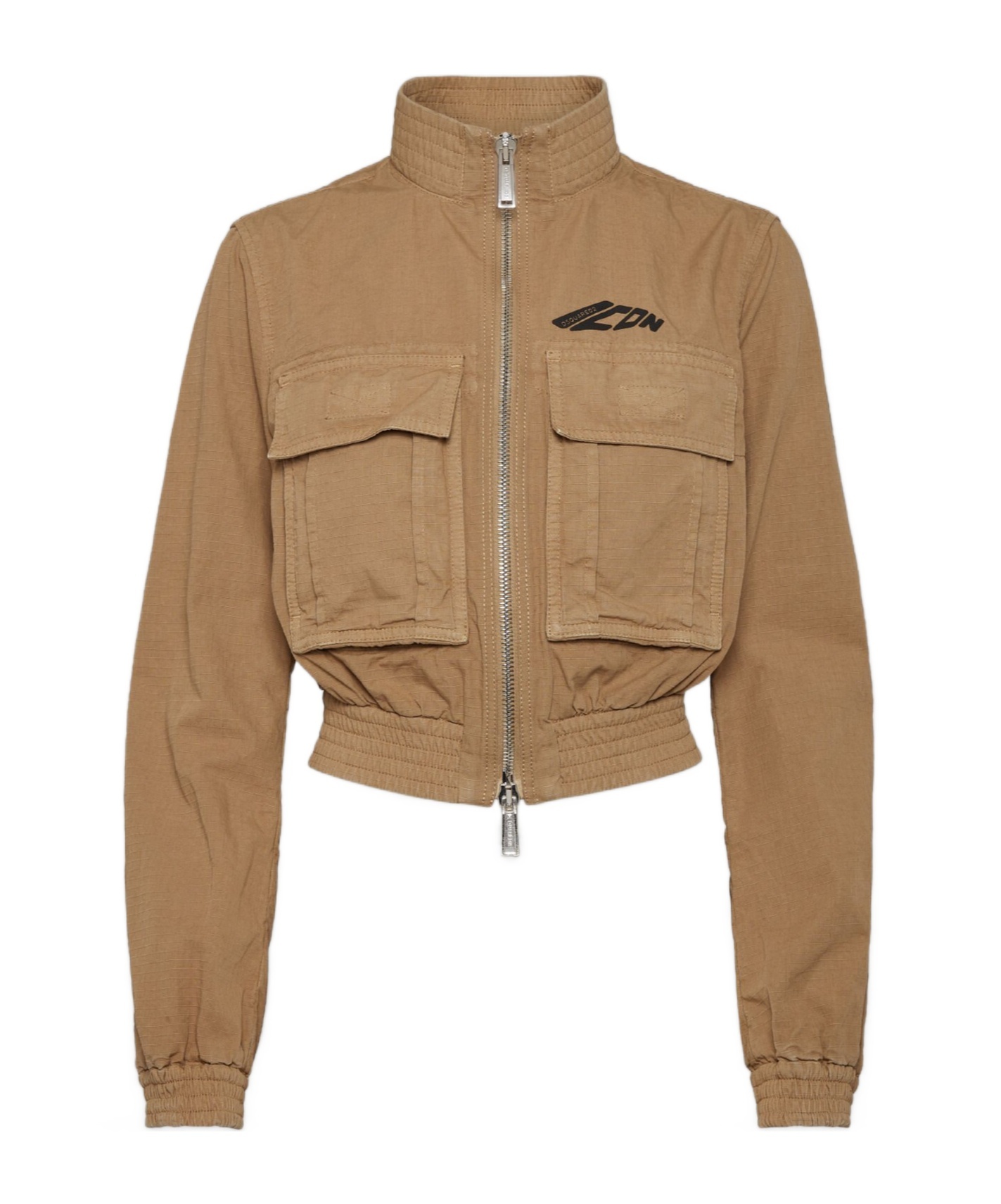 Dsquared2 Icon Cropped Jacket In Brown