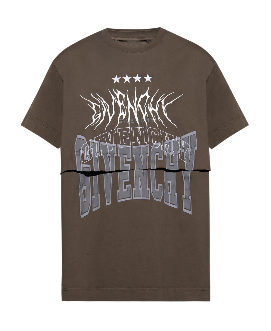 Givenchy Double-sided Logo T-shirt In Brown