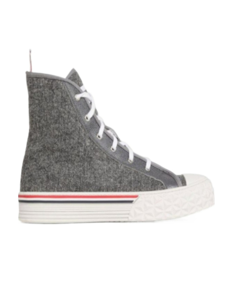 Thom Browne Collegiate High-top Sneakers In Gray