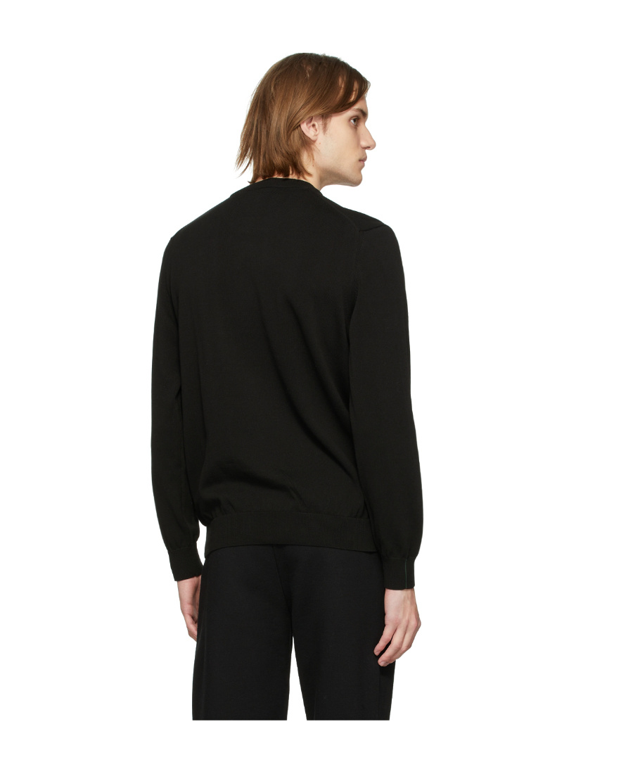 Lacoste Mens Crew Neck Fleece Sweatshirt In Black