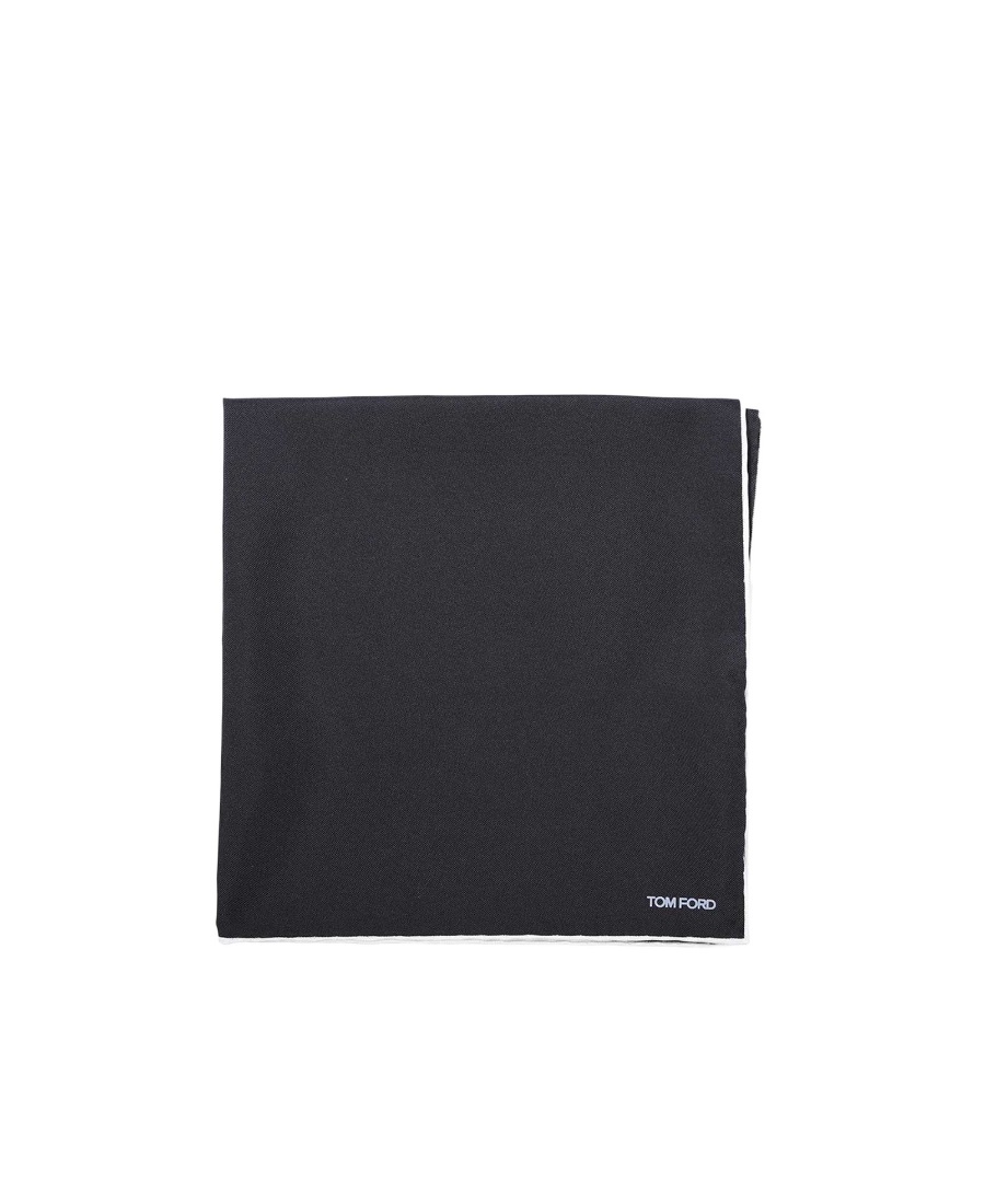 Tom Ford Logo Scarf In Black