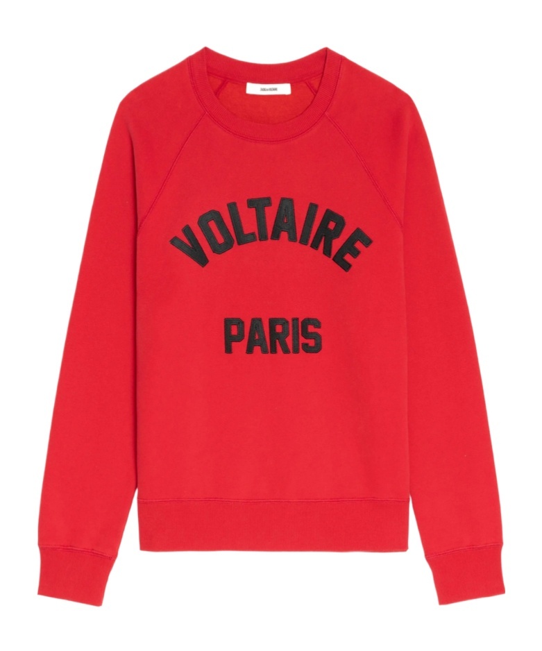 Zadig & Voltaire Womens Branded Round-neck Cotton-blend Sweatshirt Love Xs In Red