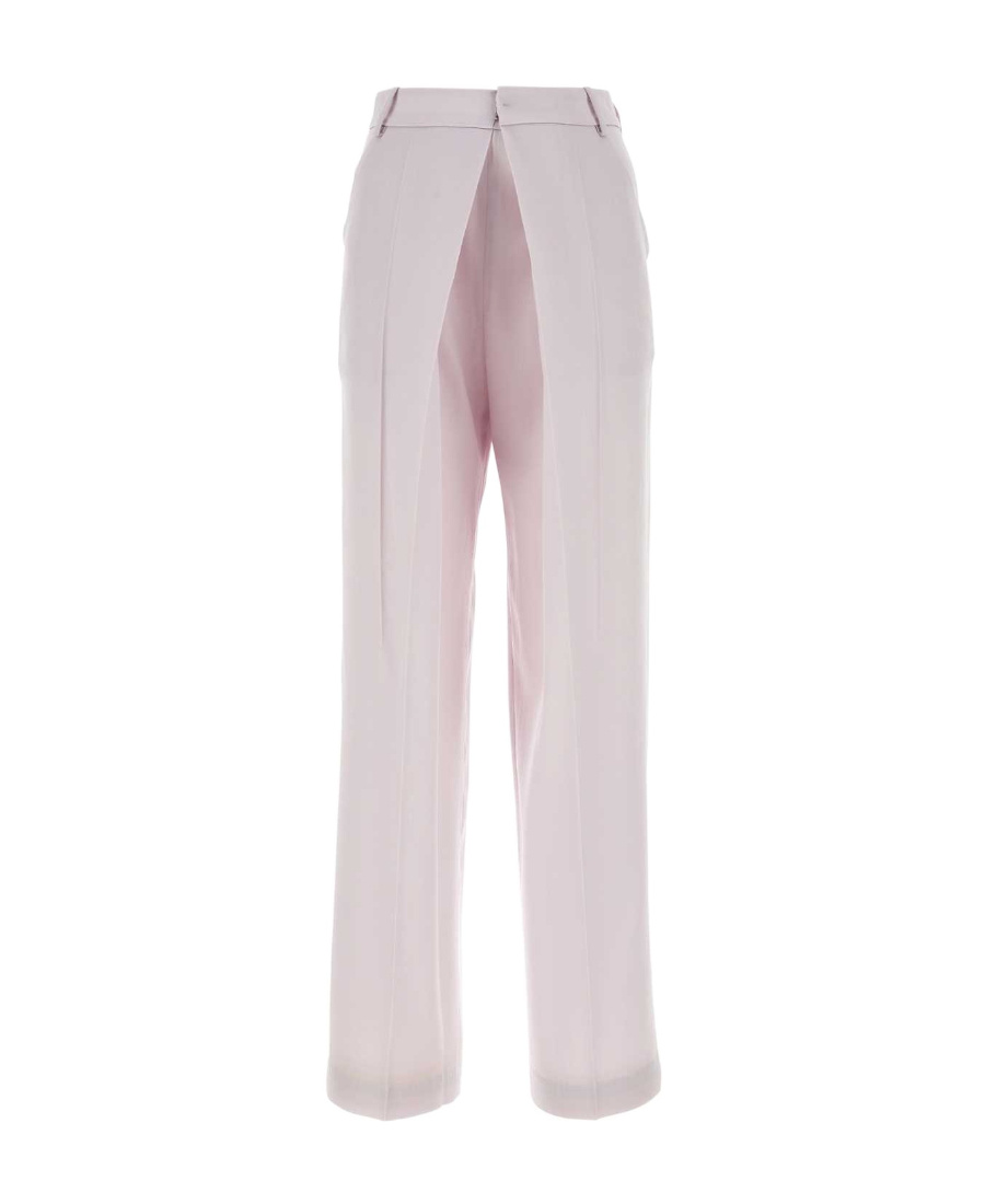 Low Classic Pleat-detail Cotton Tailored Trousers In White