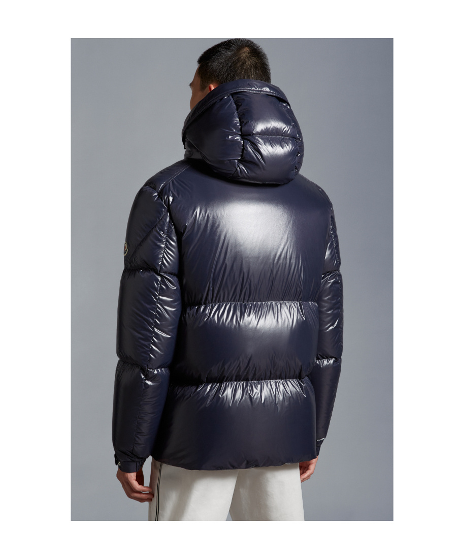 Moncler Padded Hooded Jacket In Midnight Blue