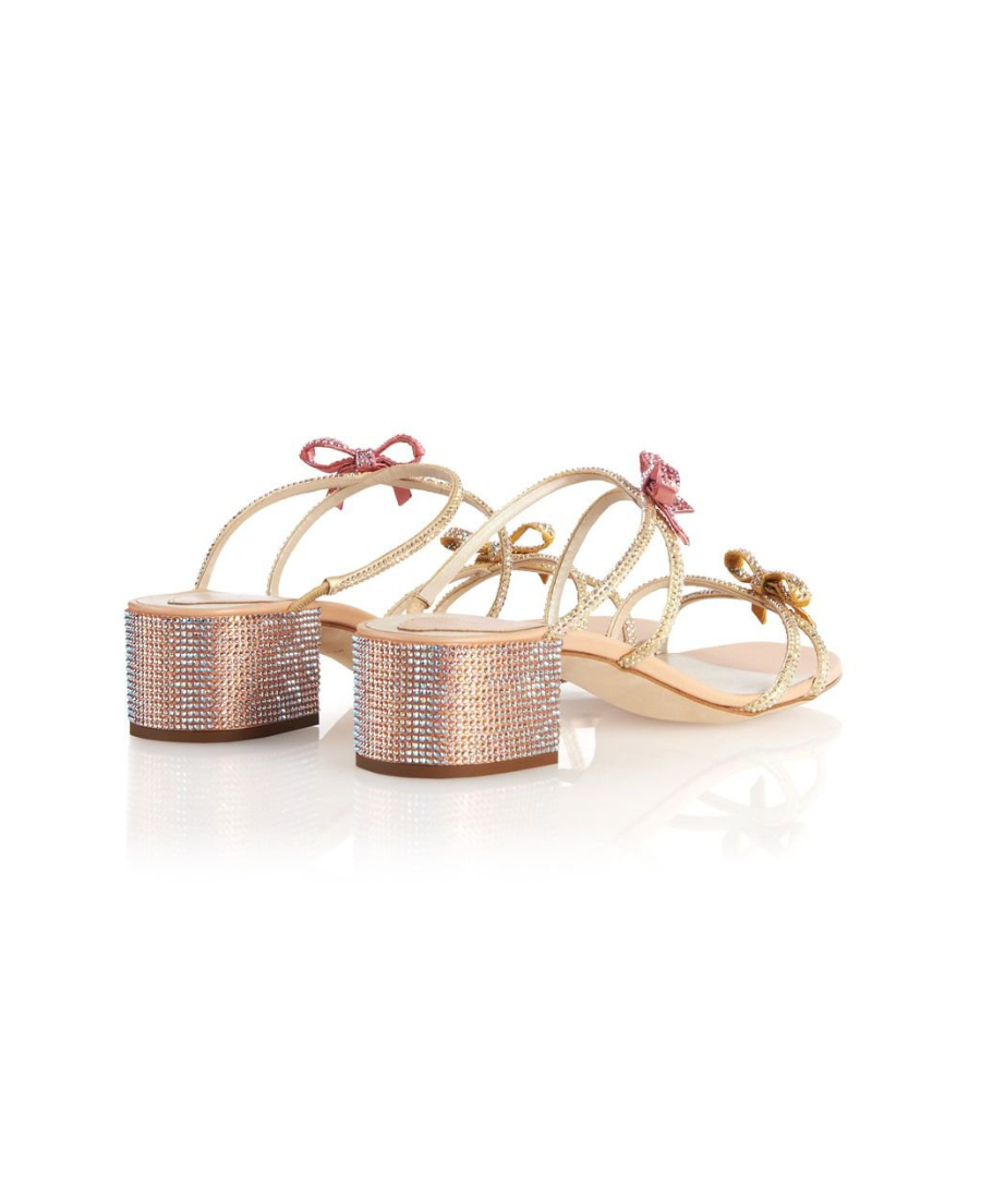 René Caovilla Gem-studded Sandals In Nude
