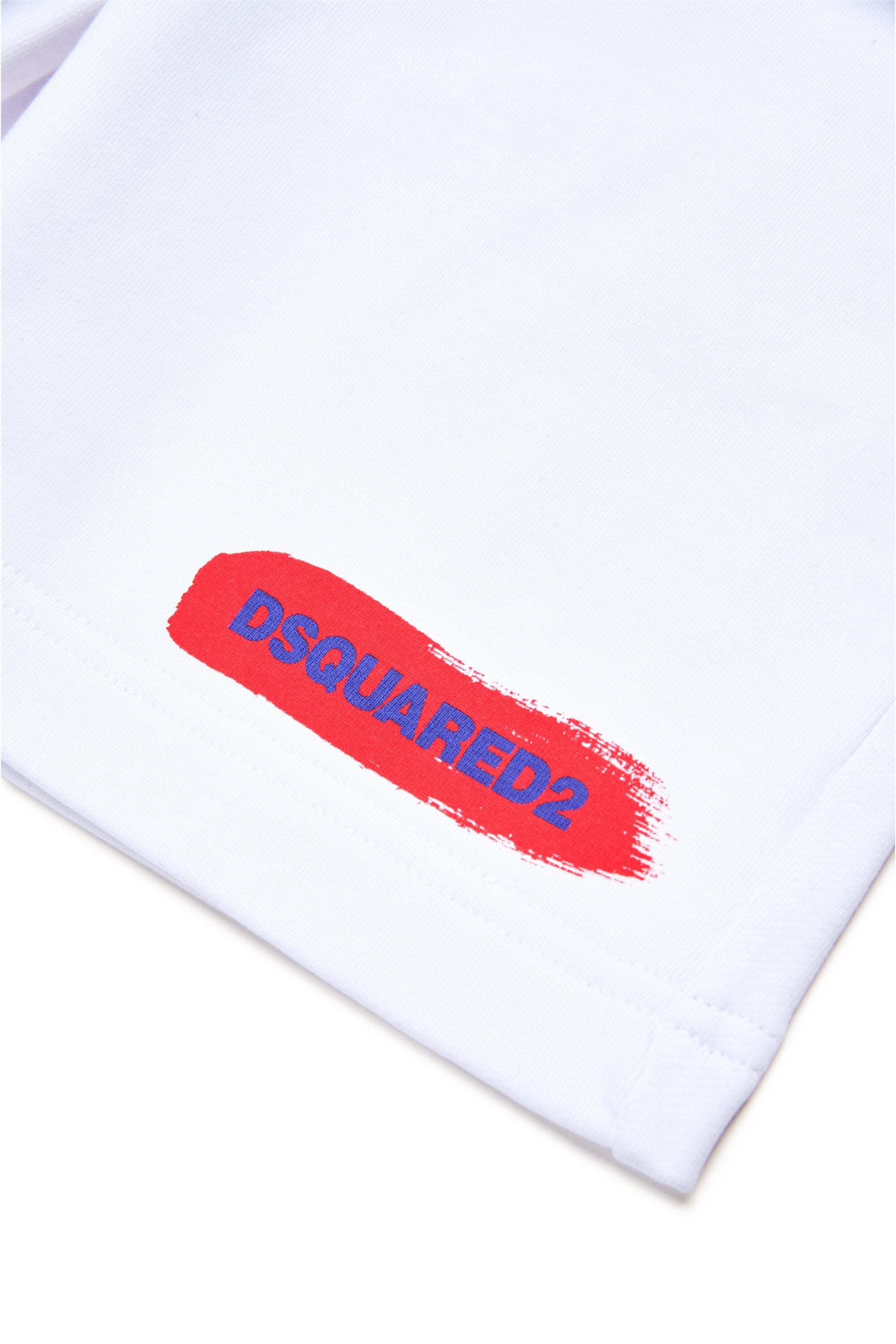 Shop Dsquared2 Logo-print Track Shorts In White
