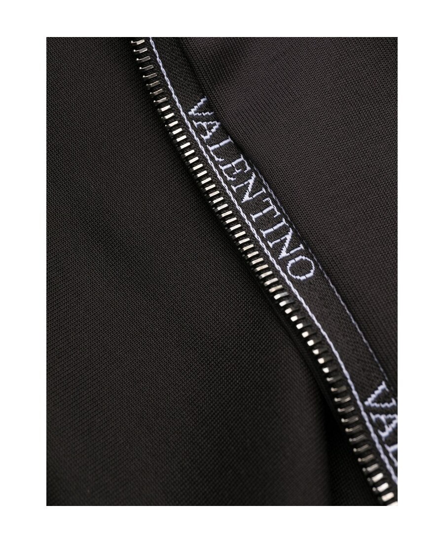 Valentino Vltn Zippered Pilot Casual Jacket In Black