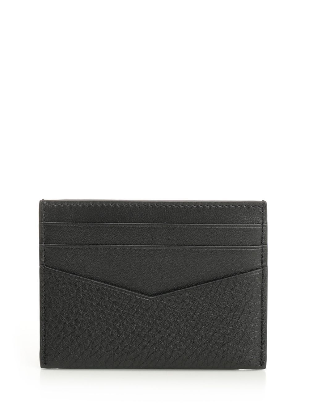 Givenchy Textured Black Wallet With Multiple Card Slots In Black