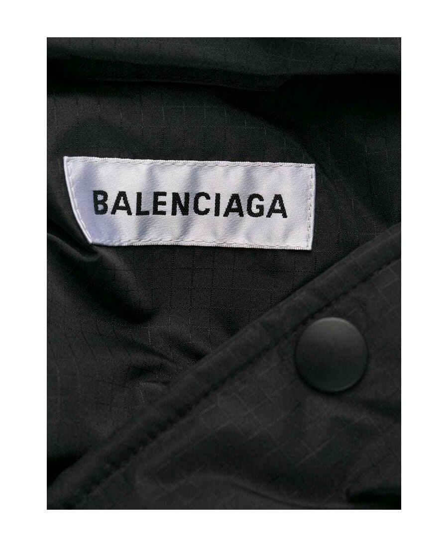 Balenciaga New Swing Puffer Coat In Black
