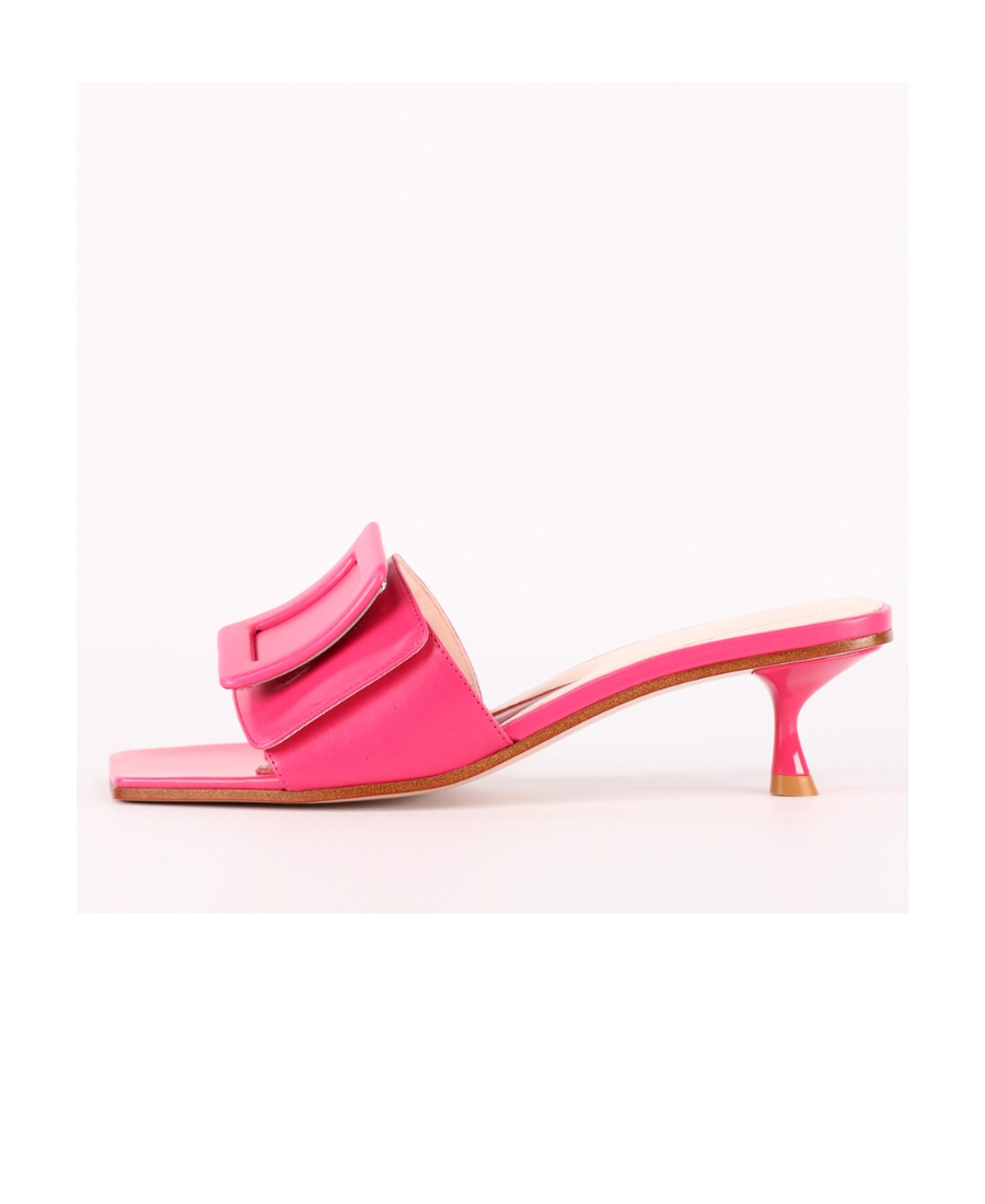 Roger Vivier Woman Sandals Fuchsia Size 5.5 Leather In Pink