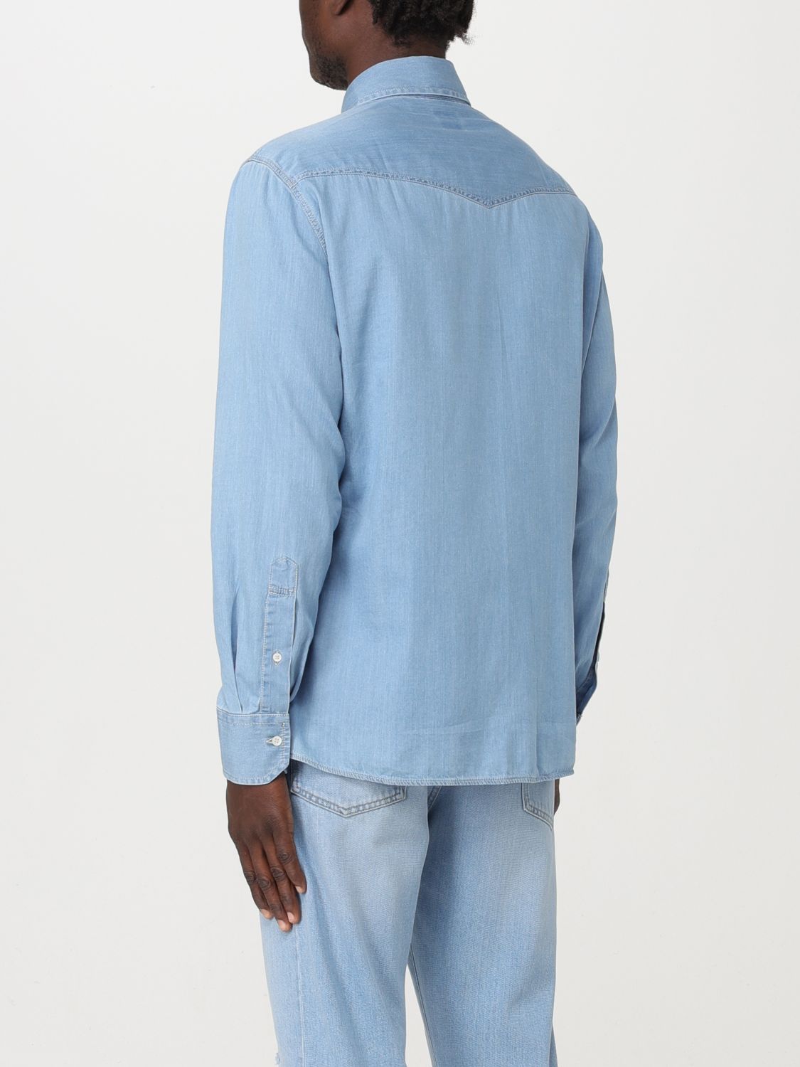 Brunello Cucinelli Button-up Denim Shirt In Blue