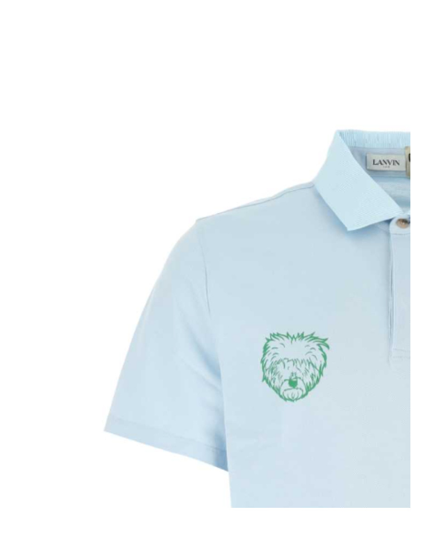 Lanvin X Gallery Dept. Cotton Polo Shirt In Blue