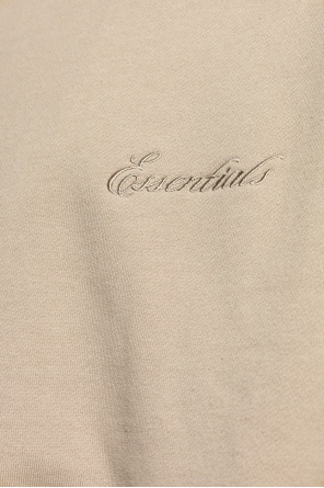Essentials Zip-up Track-detail Sweatshirt In Neutral