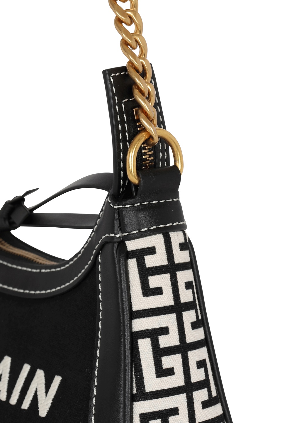 Balmain B-army Letter Shoulder Bag In Black