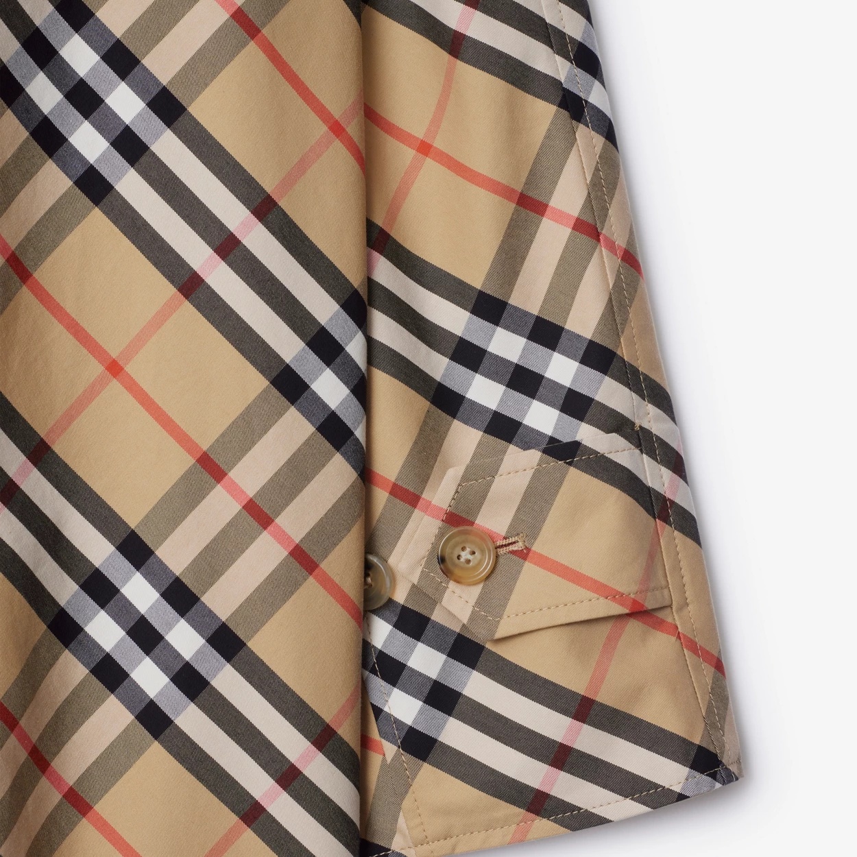 Burberry Reversible Long Gabardine Car Coat In Nude