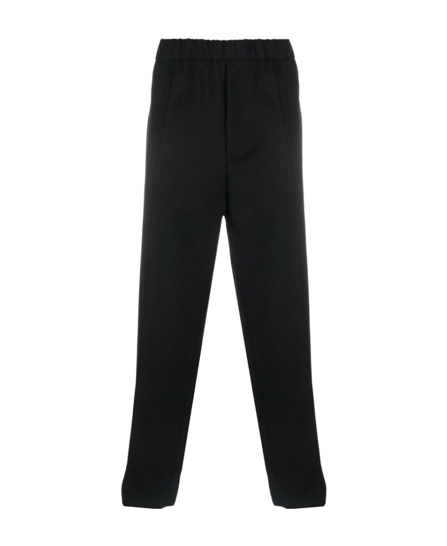 Jil Sander Elasticated-waistband Tapered Trousers In Black