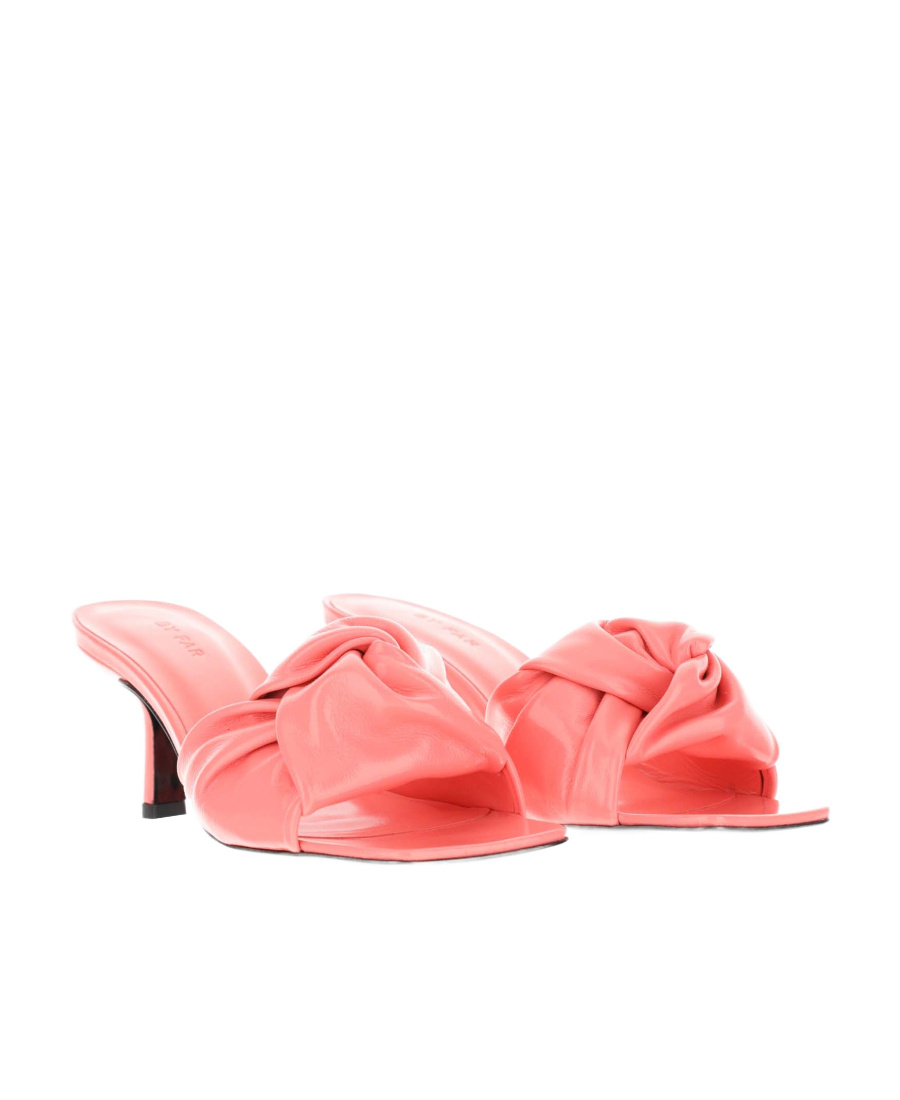 By Far Sandals Lana Venus Gloss Leather Fluo In Pink