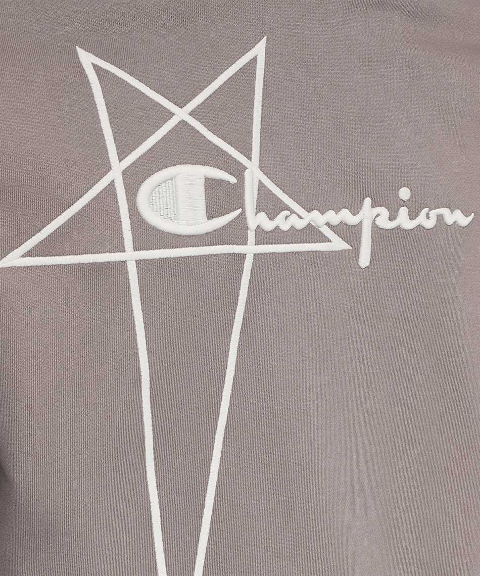 Rick Owens Relaxed-fit Cotton Pullover Sweatshirt With Logo Detail In Gray