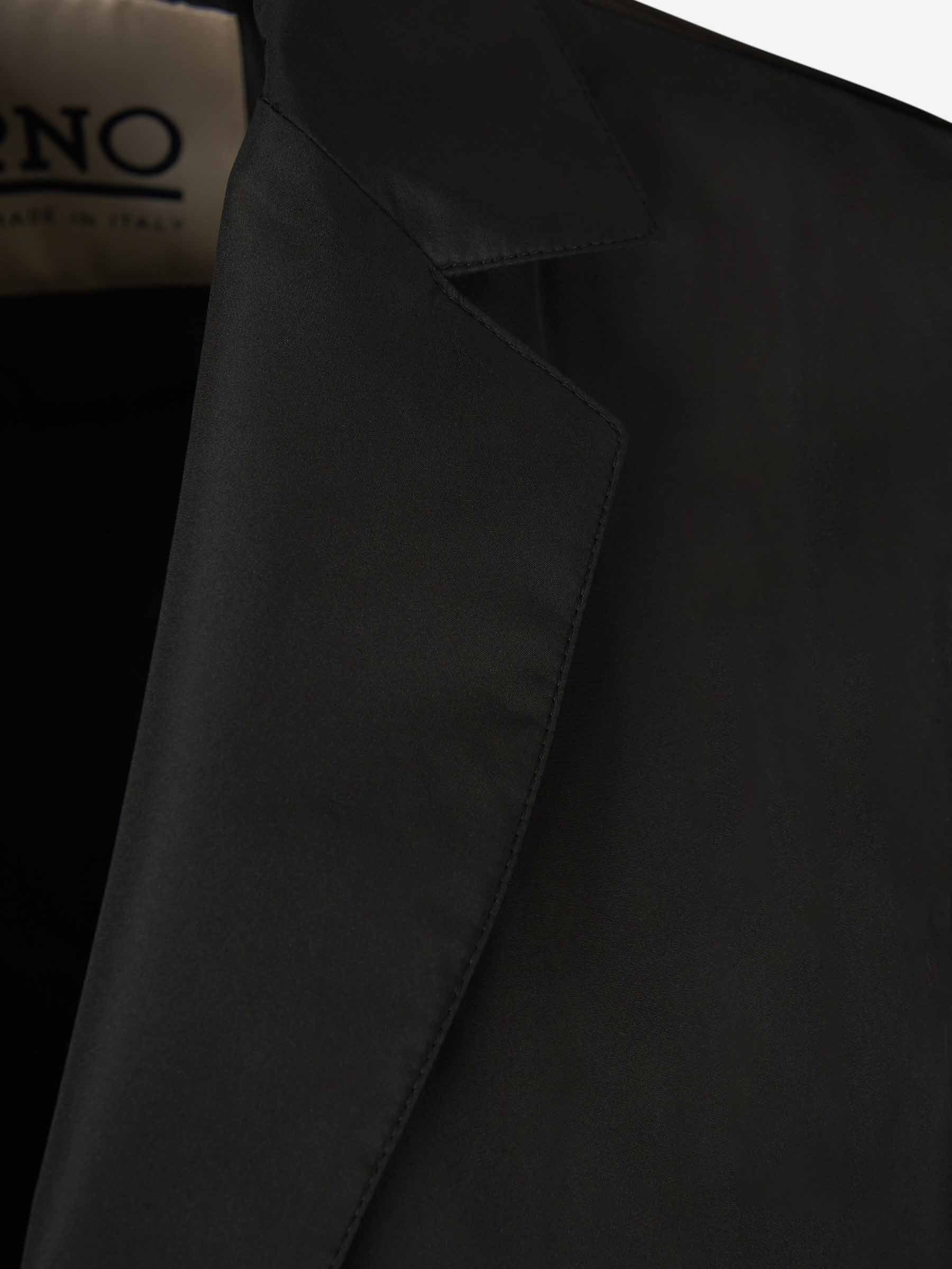 Herno Single-breasted Gabardine Jacket In Black