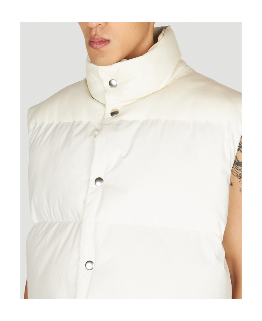 Bottega Veneta Intreccio Padded Vest In White